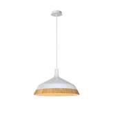 Lampa wisząca Luc Bowi E27 D45 cm Wood | White 30491 | 45 | 31