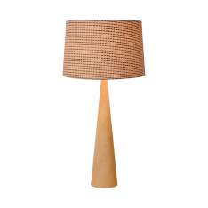 Lampa stołowa Luc Conos E27 H63 D35 cm Wood | Shade Brown 30594 | 81 | 72