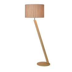 Lampa podłogowa Luc Tempus E27 D48 H160 cm Shade Beige | Wood 30793 | 81 | 72