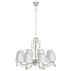 Żyrandol Luc Bari 8 xe14 Shade Ant. White 71322 | 08 | 21
