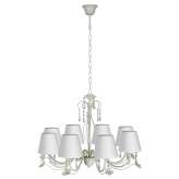 Żyrandol Luc Bari 8 xe14 Shade Ant. White 71322 | 08 | 21