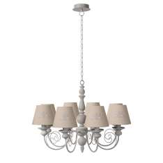 Żyrandol Luc Robin 8 xe14 Shade Linen | Taupe 71336 | 08 | 41