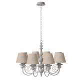 Żyrandol Luc Robin 8 xe14 Shade Linen | Taupe 71336 | 08 | 41