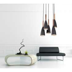 Lampa wisząca Soft P0148 5 xe27 czarny