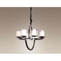 Lampa wisząca Richmond P0165 6 xe14 czarny oraz złoty