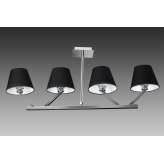 Lampa wisząca Orlando 4 czarna chrom 5103 | 4A | Cr 4 xe27 40W