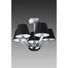 Lampa wisząca Orlando 5 czarna chrom 5103 | 5A | Cr 5 xe27 40W