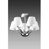 Lampa wisząca Orlando 5 biała chrom 5103 | 5A Wh | Cr 5 xe27 40W