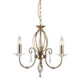Lampa wisząca Aegean 3LT Chandelier Aged Brass Ag3 Aged Brass stylowa świecznikowa