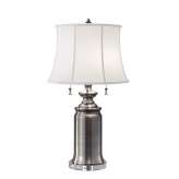 Lampa stołowa Stateroom 2Lt Table lamp Antique Nickel | Staterm An nowoczesna abażurowa