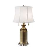 Lampa stołowa Stateroom 2Lt Table lamp Bali Brass | Staterm stylowa abażurowa