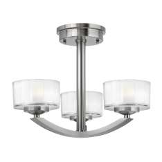 Lampa sufitowa Merdian 3LT Semi - Flush Hk | Meridian | nowoczesna