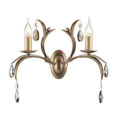 Kinkiet Lily 2Lt Wall Light Antique Bronze Ll2 Ant stylowy świecznikowy