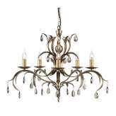 Lampa wisząca Lily 5LT Chandelier Antique Bronze Ll5 Ant świecznikowa stylowa