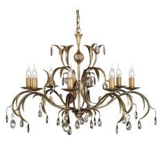 Lampa wisząca Lily 8LT Chandelier Antique Bronze Ll8 Ant świecznikowa stylowa