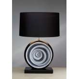 Lampa stołowa Black Swirl Table lamp Lui | Black Swirl nowoczesna abażurowa