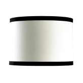 Abażur Off White 36 cm Linen Cylinder With Black Velvet Trim Lui | Ls1003 stylowa nowoczesna owa