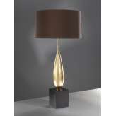 Lampa stołowa Solomon Gold Leaf Table lamp Lui | Solomon Gold nowoczesna abażurowa