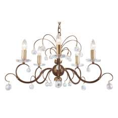 Lampa wisząca Lunetta 5LT Chandelier Bronze Lun5 Bronze stylowa świecznikowa