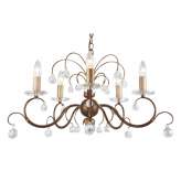 Lampa wisząca Lunetta 5LT Chandelier Bronze Lun5 Bronze stylowa świecznikowa