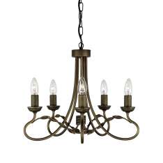 Lampa wisząca Olivia 5LT Chandelier Black | Gold Ov5 Blk | Gold stylowa