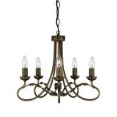 Lampa wisząca Olivia 5LT Chandelier Black | Gold Ov5 Blk | Gold stylowa