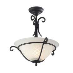 Lampa sufitowa Torchiere Semi - Flush Black Tch | Black stylowa (Tch | Black)