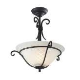 Lampa sufitowa Torchiere Semi - Flush Black Tch | Black stylowa (Tch | Black)