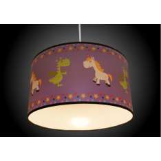 Lampa wisząca abażur New Art Purple Unicorn 0153