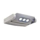 Kinkiet Radius 6144S - 1 IP54 3 x 3 W LED 230V srebrny