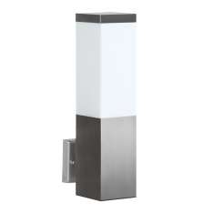 Kinkiet Inox kwadratowa Ss802 - A IP44 E27 40W | 230V stal nierdzewna