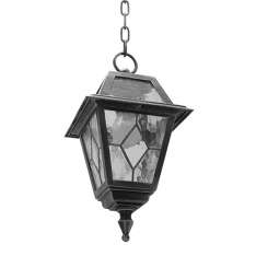 Lampa wisząca zewnętrzna Witraż K 1018 | 1 IP43 E27 60W | 230V czarny