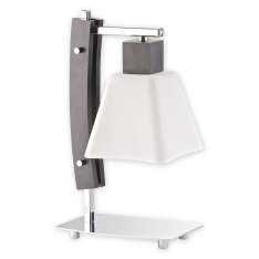 Lampa stołowa Dreno 1 | chrom + drewno (Wenge) O1478 Wg