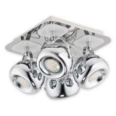 Lampa sufitowa Geos Spot 4 | chrom + biały O2394 P4