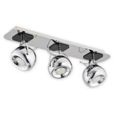 Lampa sufitowa Geos Spot 3 | chrom + czarny O2393 P3 Cza
