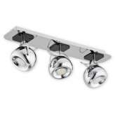 Lampa sufitowa Geos Spot 3 | chrom + czarny O2393 P3 Cza