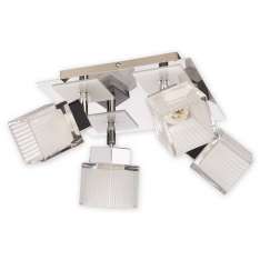 Lampa sufitowa Oxen Spot 4 | chrom + biały O2004 P4