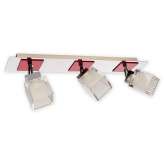 Lampa sufitowa Oxen Spot 3 | chrom + czerwony O2003 P3
