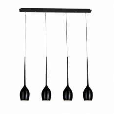 Lampa wisząca Izza 4 Md 1288B - 4Bl Shinyblack 4 - płomienna