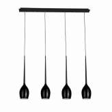 Lampa wisząca Izza 4 Md 1288B - 4Bl Shinyblack 4 - płomienna