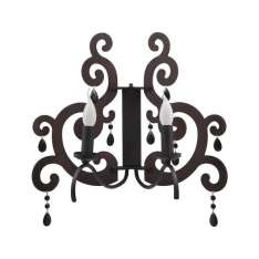 Kinkiet Isabella II Swiecznikowy czarny 3421