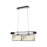 Lampa wisząca Alicante II czarna - abażur biały 4826